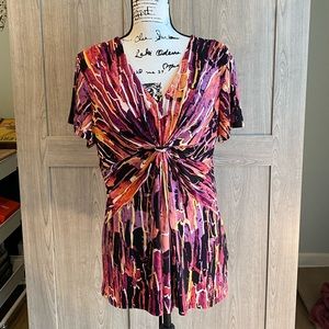 Daisy Fuentes Short Sleeve X-Large Blouse